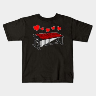 Valentines Marimba Marimbist Wedding Musician Kids T-Shirt